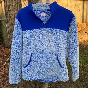 Fluffy Blue Zip Sherpa- brand new!